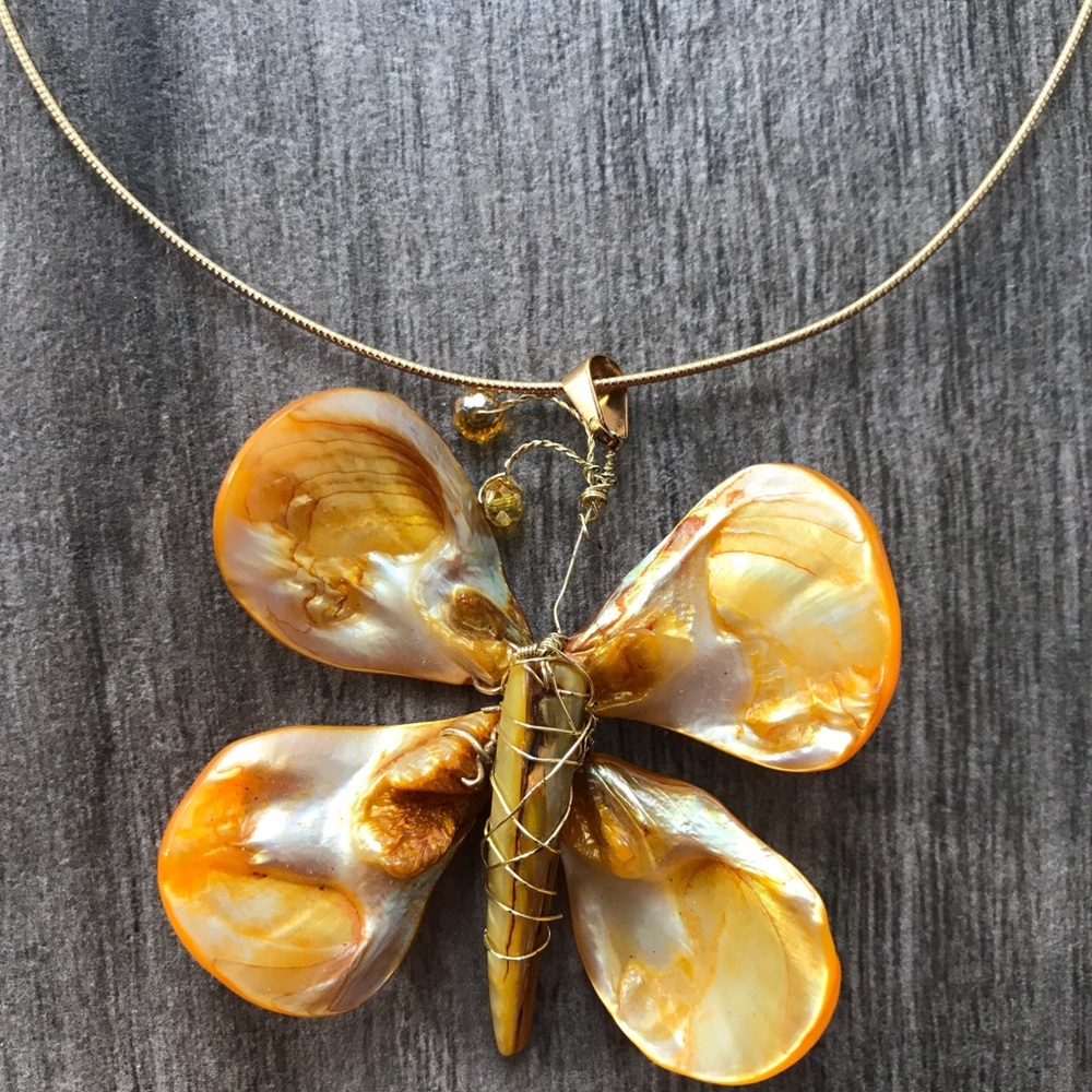Unique beautiful butterfly necklace
